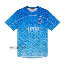 T-shirt da uomo Limited New Trapstar London T-shirt manica corta Camicia blu unisex per uomo Moda Harajuku Tee Tops T-shirt uomo Y2k G230307 BDJA