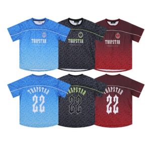 T-shirts voor heren beperkt nieuwe Trapstar London Heren T-shirt Unisex blauw shirt met korte mouwen voor mannen Fashion Harajuku T-stukken Male T-shirts Mode Kleding J33443