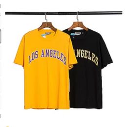 T-shirts pour hommes T-shirts linmited Hip hop Streetwear pour hommes T-shirt surdimensionné Fashion Casual Tees Yellow