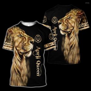 T-shirts pour hommes Lion T-shirt imprimé en 3D Mode pour hommes O Neck Short Sleeve Street Wear Hip Hop Trend Quick Dry Plus Size Mens