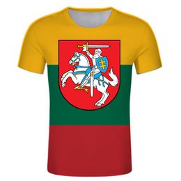 T-shirts voor heren Litouwen aangepast DIY T-shirts Lietva Natie vlag Liefhebber T-shirt T-aanpassen Lietuva Lt Country Team ouder-kind mannen KledingMe