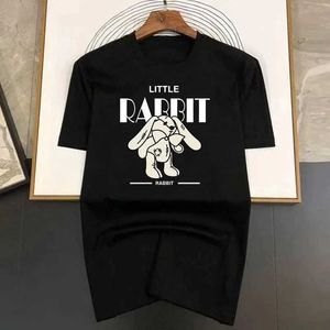 T-shirts voor heren Little Rabbit Painted Design Hoge kwaliteit katoenen heren en dames t-shirts luxe merk Leisure korte mouw Top T-shirt J240409