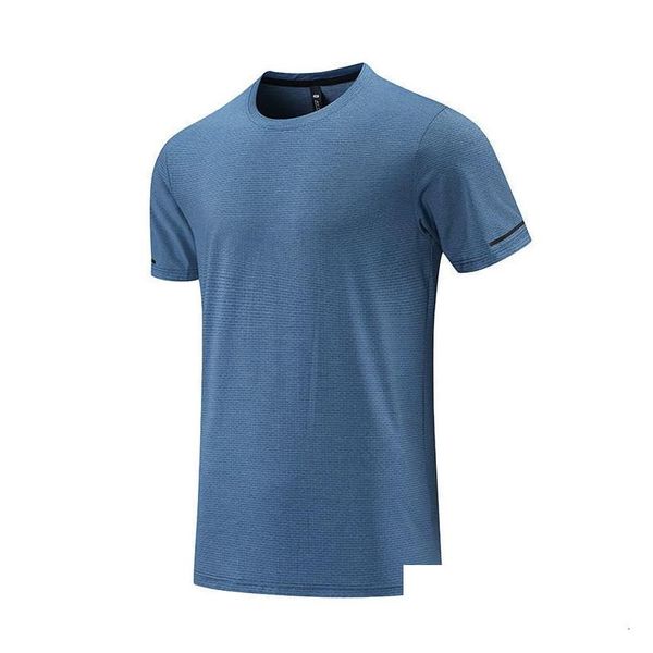 T-shirts pour hommes Ll-R661 Yoga Outfit Mens Gym Tshirt Exercice Fitness Wear Sportwear Train Basketball Running Loose Shirts Outdoor Top Dhrjm