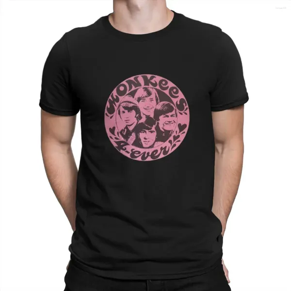 T-shirts pour hommes Logo T-Shirt pour hommes The Monkees Band nouveauté coton t-shirts col rond chemise à manches courtes vêtements d'été