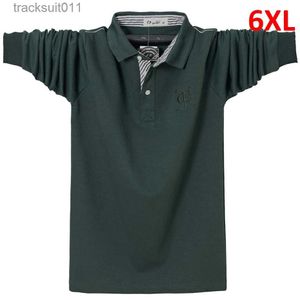 Männer T-Shirts Lange Ärmel Hemden Männer Frühling Herbst Hemd Plus Größe 6XL Mode Lässig Einfarbig Baumwolle Schwarz Grün Navy L231208