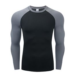Camisetas para hombre Camisa de compresión de manga larga para hombre Camiseta de gimnasia de secado rápido Camiseta deportiva para hombre Rashgard Gym Workout Medias de entrenamiento para hombres 230615