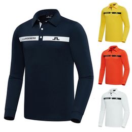 T-shirts pour hommes à manches longues Vêtements de golf Hommes de haute qualité Mâle Automne et Sports d'hiver Corée Polo Homme Polyester Polos d'extérieur 231025