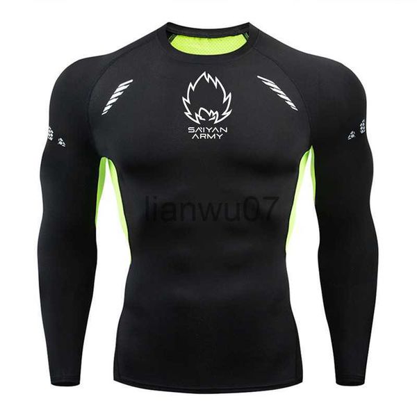 T-shirts pour hommes T-shirt à manches longues Compression Skull Sports Shirt Hommes GYM Running Jogging QuickDrying Tshirt Gym Fitness Rashgard Training MMA J230705