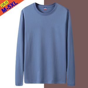 T-shirts voor heren met lange mouwen T-shirts Men Women Solid Cotton Top Basic T-shirts Mannelijke vrouwelijke slanke T-shirt Kinderen plus maat 4xl 5xl Underwaring 230130