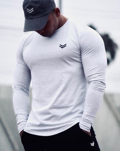 T-shirts pour hommes T-shirt à manches longues Hommes Couleur unie Coton T-shirt Bodybuilding Sous-vêtements Chemises Spring Jogger Sports Muscle Exercice 3XL 221202