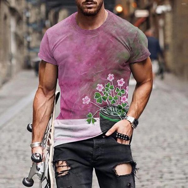 Camisetas para hombre Tops de manga larga Paquetes para hombre de la camisa de compresión para hombre Camisetas gráficas de moda Ropa para irlandés