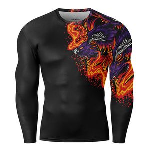 Camisetas de los hombres Camisa de compresión de manga larga Hombres Camiseta de secado rápido Fitness Sport Hombre Rashgard Gym Workout Traning Tights para hombres Ropa 230203