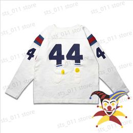 T-shirts pour hommes Manches longues Kapital Kountry No. 44 Football T Shirt Hommes Femmes Patchwork T-Shirt Avec Chaussettes Tee Tops T230419