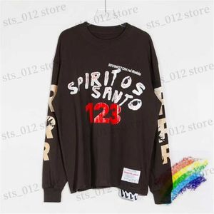 T-shirts Hommes Manches longues RRR123 T-shirt Hommes Femmes 1 1 Version supérieure Brown Oversize RRR 123 T-shirt Tops Tee T230921