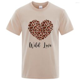 T-shirts pour hommes Look This Is Called Wild Love Print Male Tops Mode T-shirts à col rond T-shirts en coton d'été Hip Hop Oversize Loose Luxury