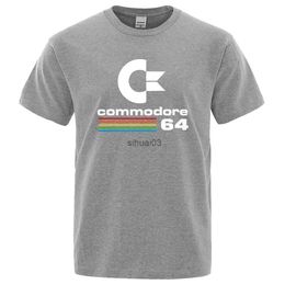 Heren T-shirts Losse Heren T-shirts Zomer Commodore 64 Print T-shirt C64 SID Amiga Retro Cool Design Straat Korte Mouw Top Tee Katoenen Kleding