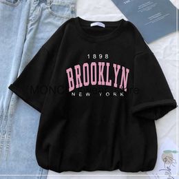 T-shirts masculins Los Angeles Fashion Mens T-shirt American Letter American Imprimé Coton graphique à manches