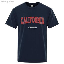 T-shirts voor heren Los Anges California City Tter Grafische t-shirts man Casual Breathab katoen losse zomer luxe oversized t-shirt H240507