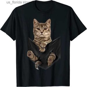 T-shirts hommes Belle chat graphique T-shirt 3D imprimé T-shirt décontracté hommes vintage mode strtwear ropa hombre camiseta femmes surdimensionné y2k t y240321