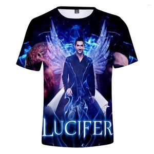 Camisetas para hombres Lucifer Shirt Hombres Mujeres Verano Alta calidad Llegada Moda Morningstar Manga corta Tops 3D