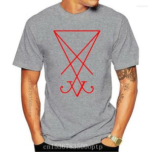 Heren t shirts lucifer sigil satan occulte horror heks goth shirt tee