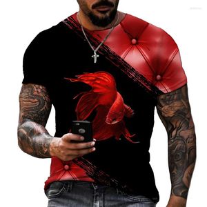 Heren t-shirts Lucky Clothing 3D Gedrukte T-shirt Street Fashion Trend Top Comfortabele casual Lycra Polyester Materiaal Zomer