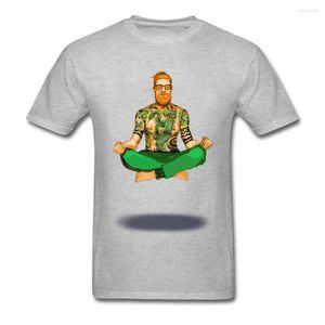 Camisetas para hombre LUCKY Modern Day St Patrick Camiseta Tatuaje Hombre Camisa Meditación Camiseta Hombre Algodón Gris Tops Cool Tee Hipster Ropa Fitness