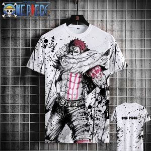 T-shirts masculins T-shirt à manches courtes Luffy Luffy pour hommes 2024 New Assolon Animation Collaboration marque Summer Mens 3D Printing S2452406 S2452408