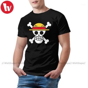 Camisetas para hombres Luffy T Shirt One Piece Logo Camiseta de manga corta Camiseta de gran tamaño Hombre divertido Camiseta casual1245S