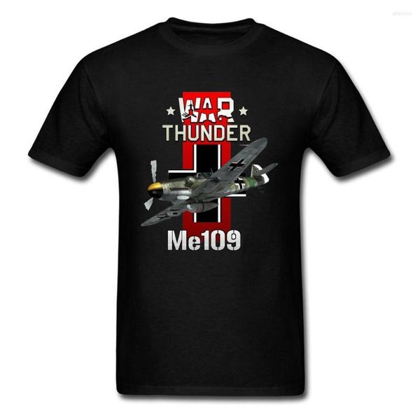 Camisetas de hombre Luftwaffe War Thunder Airforce Air Fighters camiseta negra avión hombres verano otoño moda Vinatge camisetas