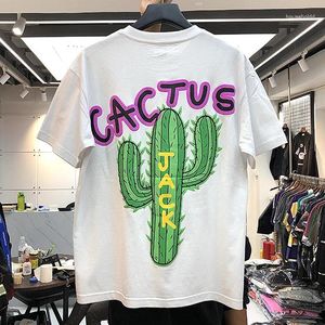 Heren T-shirts Luxe Cactus Jack Hip Hop T-shirts Travis 2024 Katoenen T-shirt Streetwear Tee Top