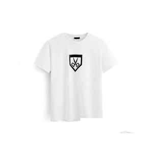 T-shirts pour hommes T-shirt décontracté de luxe Vêtements pour hommes Designer T-shirt à manches courtes 100% coton de haute qualité en gros Tee-shirt noir et blanc Dhoih