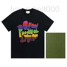 T-shirts voor heren luxe designer Fashion Men Dress T-shirt Zomer shorts Mouw Top Rainbow Letter Women 100% katoenen drie-pins beveiliging IS0K