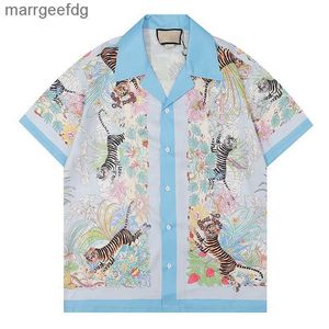 T-shirts pour hommes Chemises de créateurs de luxe Mode Tiger Shirt Hawaii Chemises florales Hommes Fit Chemise à manches courtes 240301