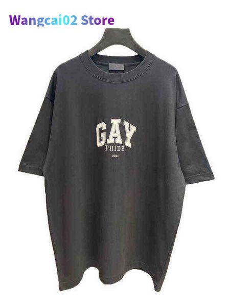 T-shirts masculins Luxury Gay Pride Imprimé femmes hommes T-shirts t-shirts Hiphop Men sur les t-shirts décontractés surdimensionnés 020723H