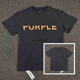 Heren T-shirts Luxe heren T-shirt Paars overhemd Merknaam Punk T-shirt Designer T-shirt Mode ronde hals Korte mouw patroon Katoen zomer magliette 240301