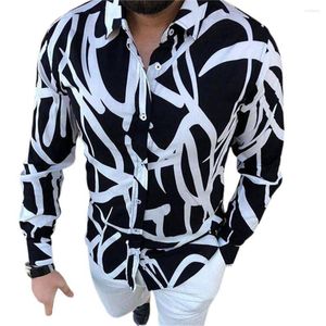 Camisetas para hombres Camisa azul real de lujo Hombres Casual Manga larga Paisley Imprimir Camisa Social Masculina Mangas Longa Fiesta de graduación