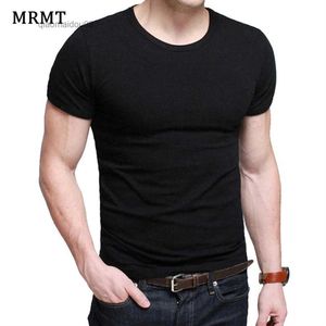 Camisetas para hombres Lycra Mens T Shirt Manga corta Camiseta O-Neck Slim Color sólido Manguete Camiseta 2024 Mrmt Men Tocina Clothingl2404