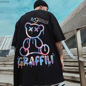 T-shirts voor heren M-8XL Oversized T-shirts Nieuwe Koreaans T-shirt Loose zomer vergrote ronde nek Casual paar Top met korte mouwen shirtl2404