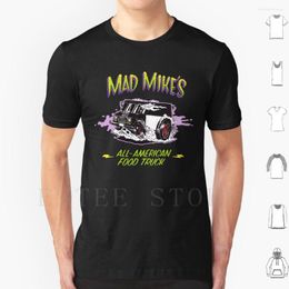 Camisetas de hombre Mad Mike's All American Food Truck Shirt Print Cotton Mike Mikes