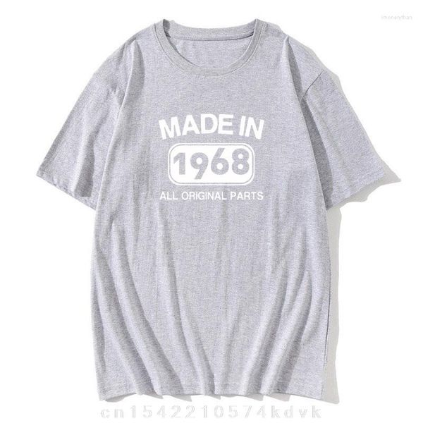 Camisetas de hombre hechas en 1968, camiseta de hombre de 53 años, camisetas gráficas de algodón, camisetas de papá y marido, camisetas de regalo de cumpleaños