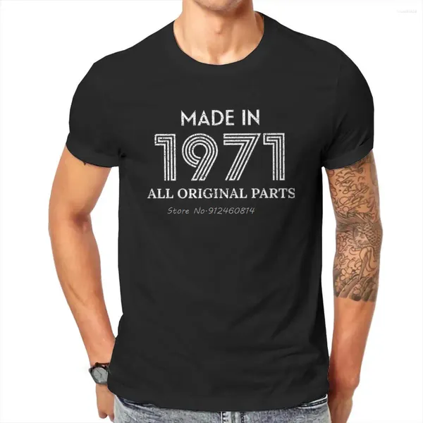 T-shirts pour hommes fabriqués en 1971 toutes les pièces d'origine chemise classique T-shirt hommes coton col rond T-shirt Hip Hop t-shirts Streetwear Harajuku