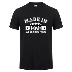 Camisetas para hombre hechas en 1978, camisa de algodón para hombre, camisetas de regalo de cumpleaños con cuello redondo para verano, camisetas divertidas para hombre