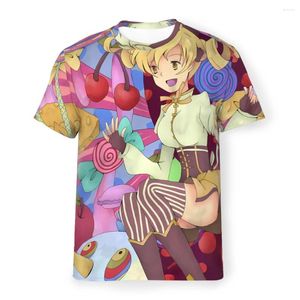 Мужские футболки Madoka Magica с героями мультфильмов, полиэстеровая футболка для мужчин, Мами Томоэ, мягкая летняя тонкая рубашка, дизайн высокого качества