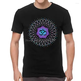 Camisetas para hombres Maha Mrityunjaya Mantra camiseta hombres camisa gráfica Om Yoga Mandala budismo Aum camisetas Camiseta de algodón Top Harajuku Streetwear