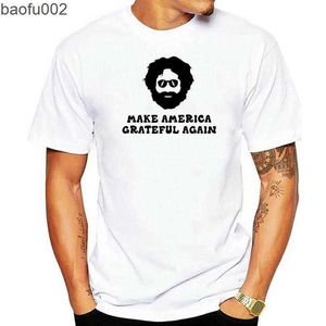 T-shirts pour hommes Make America Grateful Again Shirt Funny Jerry Garcia Graphic Tee The Grateful-Dead Merch Shirts Cadeau Gfor Fans Hipster Tops W0224