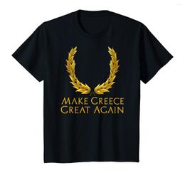 Les t-shirts pour hommes rendent la Grèce à nouveau belle. Chemise pour hommes cadeau d’histoire ancienne. T-shirts décontractés en coton à manches courtes, haut ample, taille S-3XL