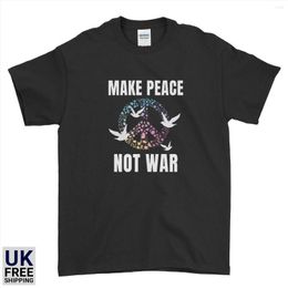 T-shirts pour hommes Make Love No War Peace World Symbol Logo Mens Womens Shirt