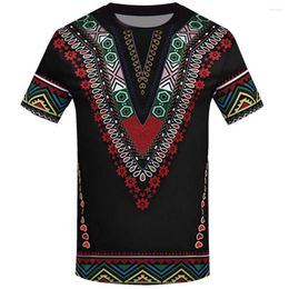 Heren t shirts mannelijke t -shirt mode zomer mannen top Afrikaanse kleding Afrika kleding print rijk casual shirt met korte mouwen voor mans 2023