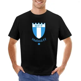 T-shirts pour hommes Malmo FF Crest / Logo T-shirt Chemise noire Anime surdimensionné